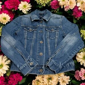 Gap Stretch Blue Denim Jacket Women's Size S